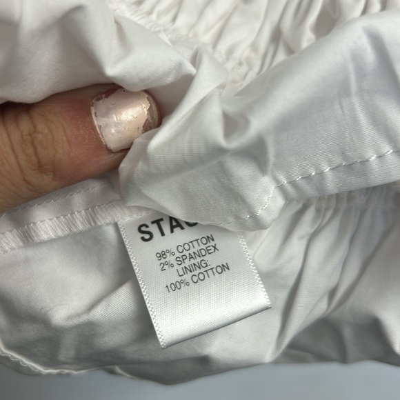 Staud Faye Gathered Puff-Sleeve Top - Picture 7 of 7